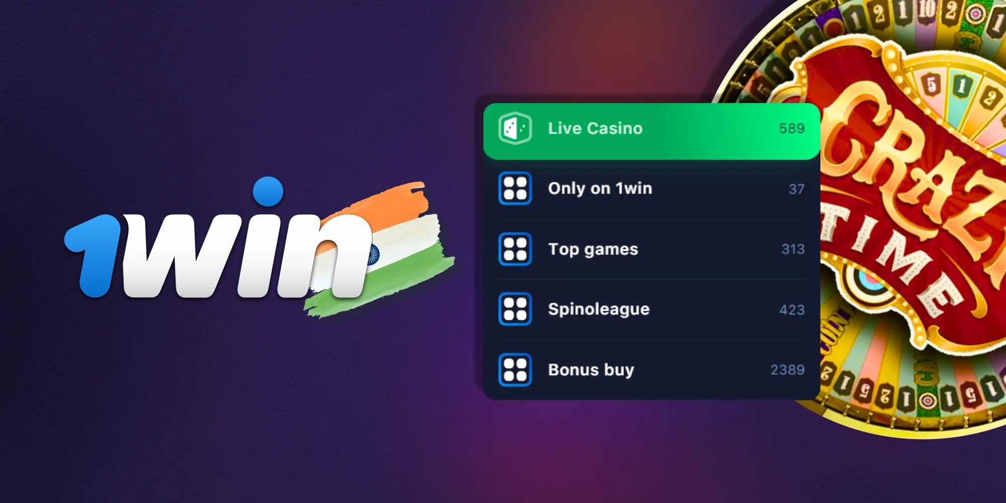 1Win live casino games