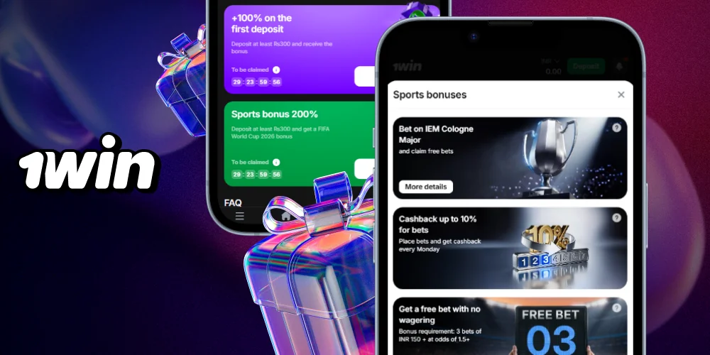 Betting bonuses at 1win for indian bettors