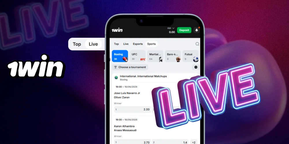 Live betting on Boxing at 1win